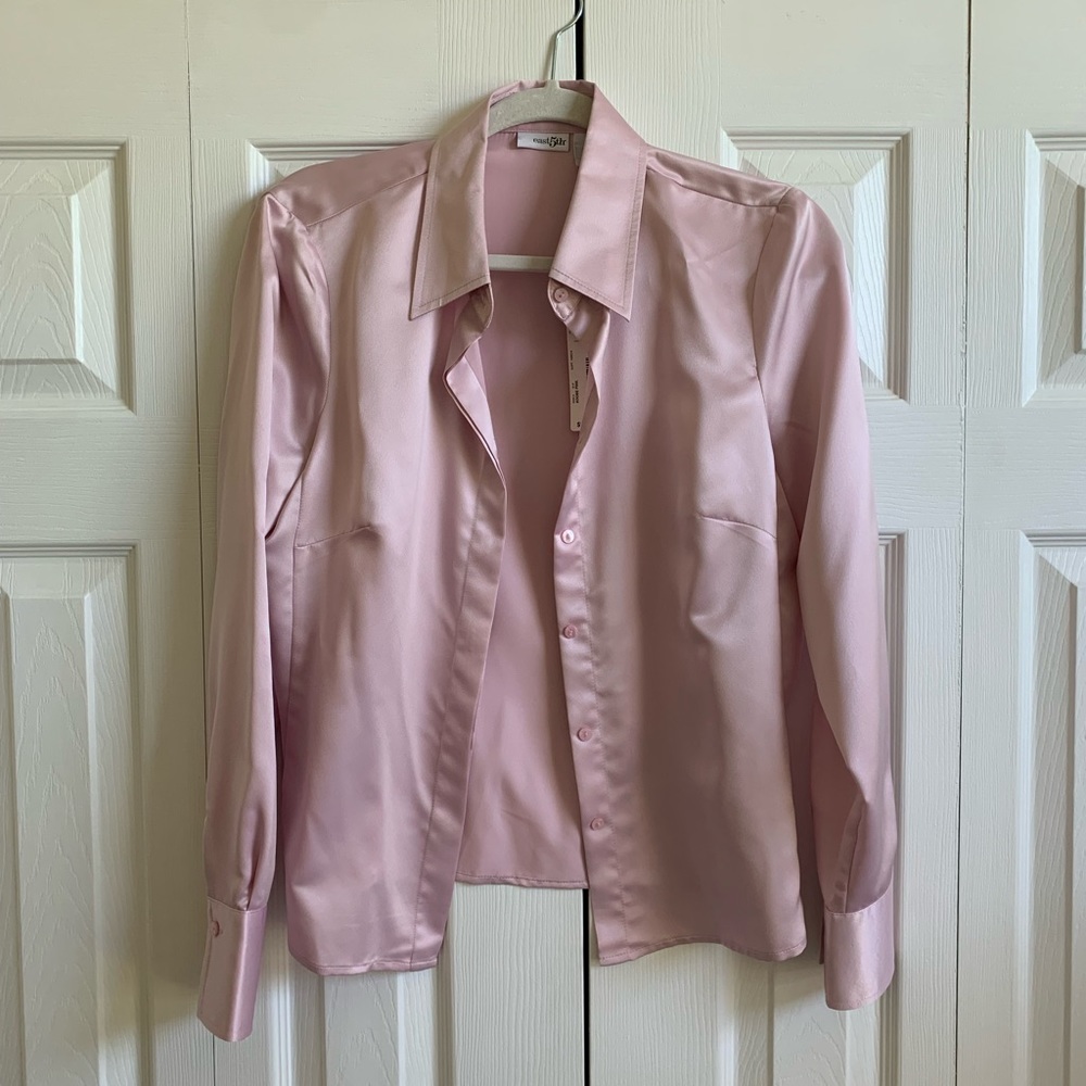 Pink silk blouse